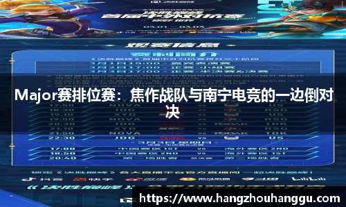 Major赛排位赛：焦作战队与南宁电竞的一边倒对决
